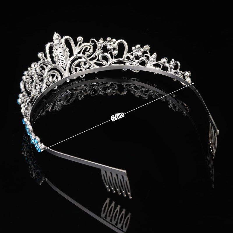 AXX Princess Crown for Women, Crystal Queen Tiaras for Girls Bridal Hair Accessories Gifts for Birthday Wedding Prom, Bridal Party, Pageant, Halloween Christmas Costume - Image 4